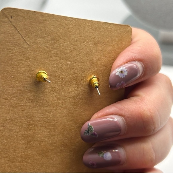 Classic Long Triple White Faux Pearl Stud Dangle Earrings Gold Tone - Picture 6 of 6